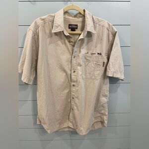 Woolrich Men's Light Tan Button Down Shirt